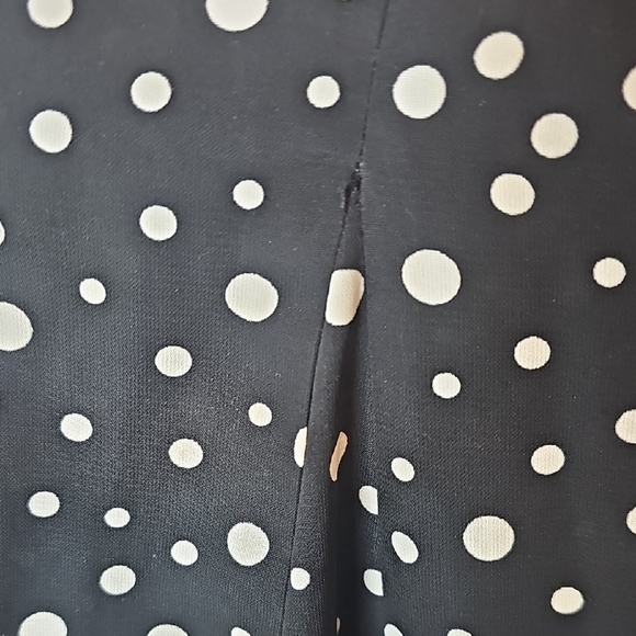 Southern Lady Black and White Polka Dot A-Line Skirt - Picture 6 of 6